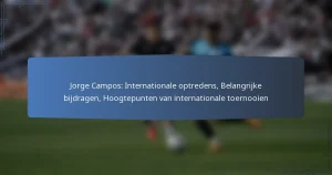 Jorge Campos: Internationale optredens, Belangrijke bijdragen, Hoogtepunten van internationale toernooien