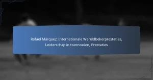 Rafael Márquez: Internationale Wereldbekerprestaties, Leiderschap in toernooien, Prestaties